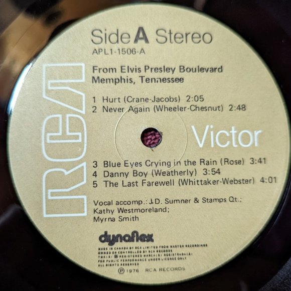 20% OFF Vintage Vinyl LP–From Elvis Presley Boulevard, Memphis,  Tennessee - Picture 6 of 7
